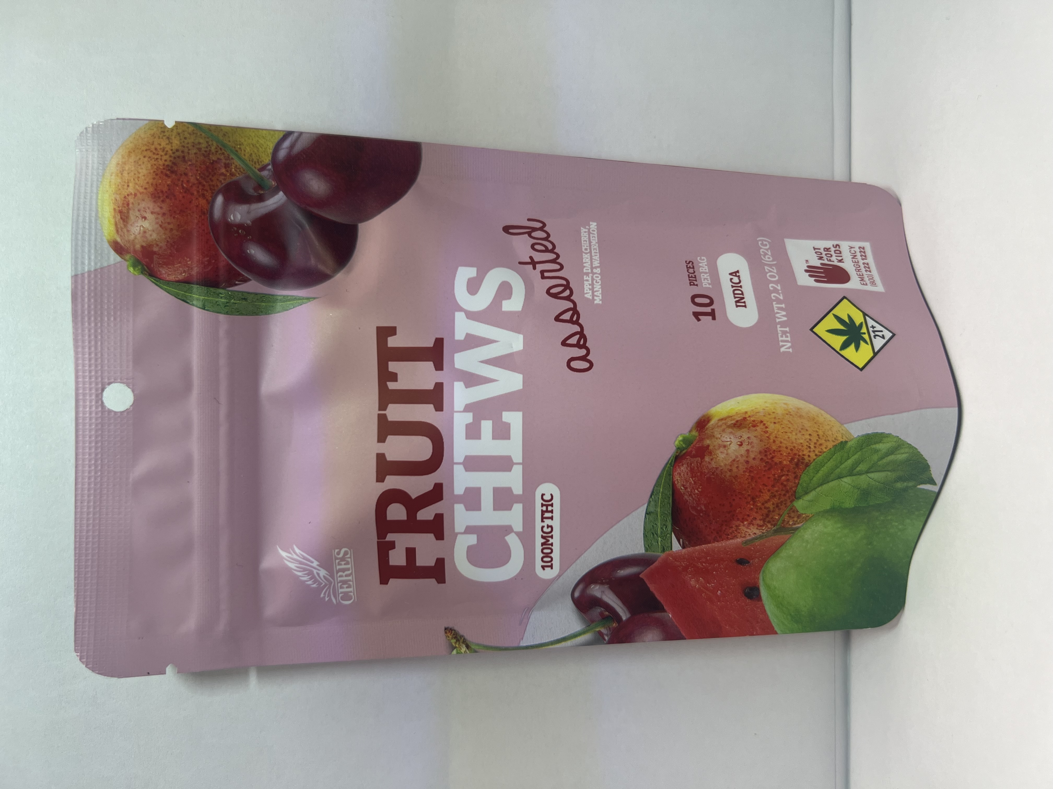 Photograph of product: Assorted Fruit Chews | Oui'd 10pk