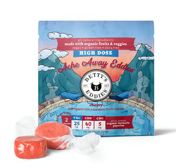 Photograph of product: Betty's Eddies - Fruit Chews - Cherry 2pc (50mg)