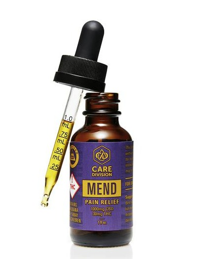 Photograph of product: Care Division - Mend (Pain Relief) Tincture - 1,000mg CBD/100mg TH-oui