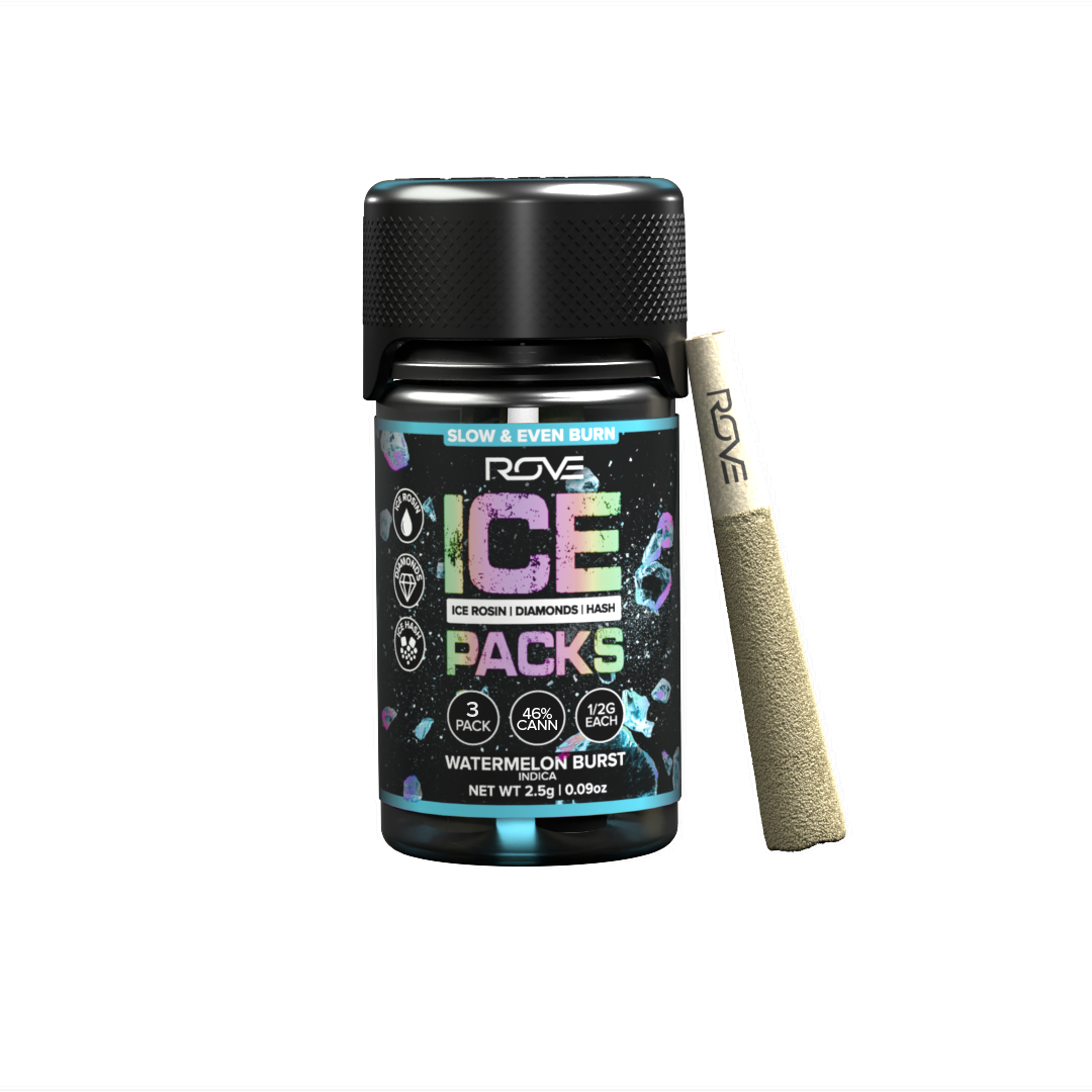 Photograph of product: Watermelon Burst - Infused Ice Packs (Rosin, au chocolat, and Diamonds) 3x .5g