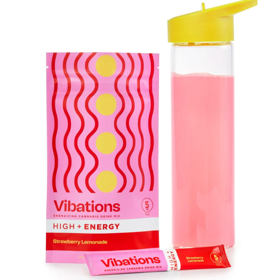 Photograph of product: Drink Mix | Strawberry Lemonade | 50mg | 10pk | Vibations