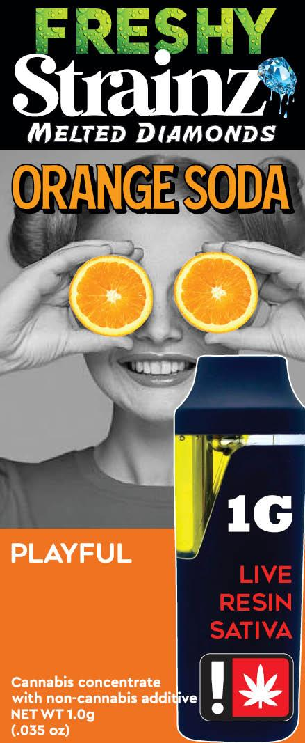 Photograph of product: Freshy Strainz 1g Disposable | Orange Soda