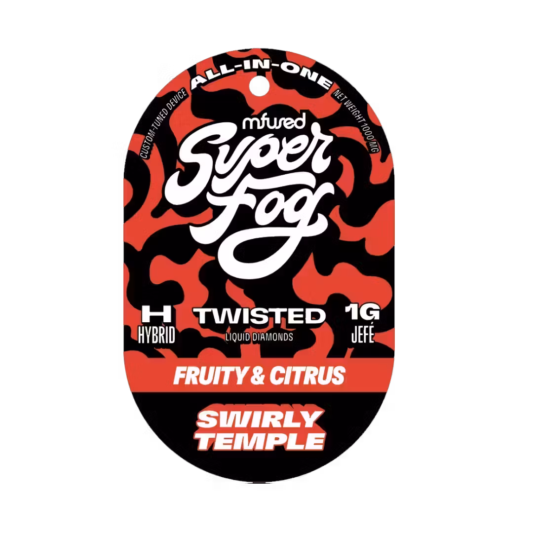 Photograph of product: Super Fog | Swirly Temple | Twisted | Liquid Diamond | 1g AIO