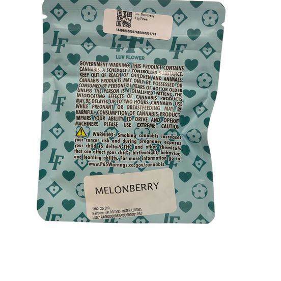 Photograph of product: Luv - Melonberry 3.5g Flower - 