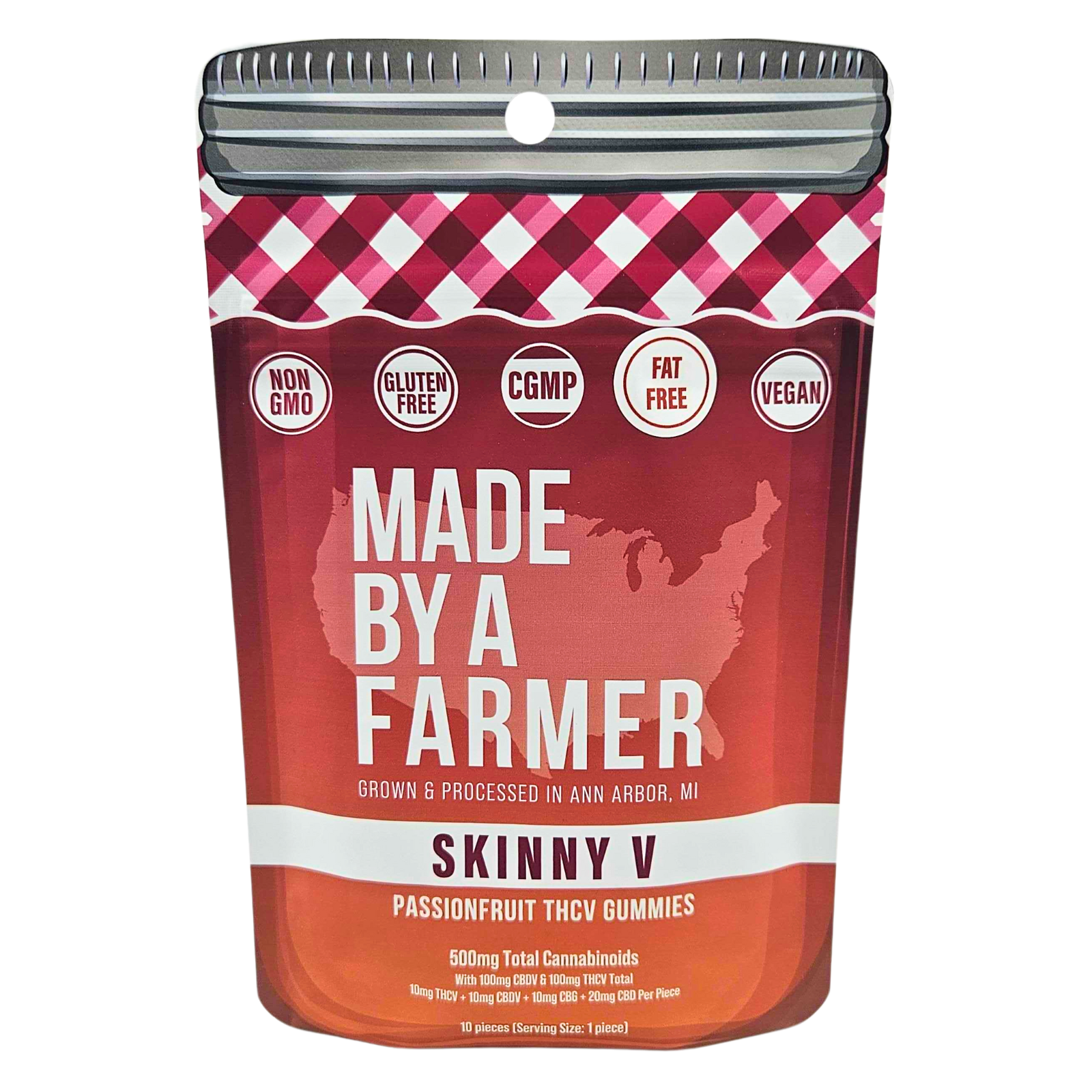 Photograph of Product: MADE BY A FARMER | CBD | Gummies | SkinnyV | THCV:CBDV:CBG:CBD