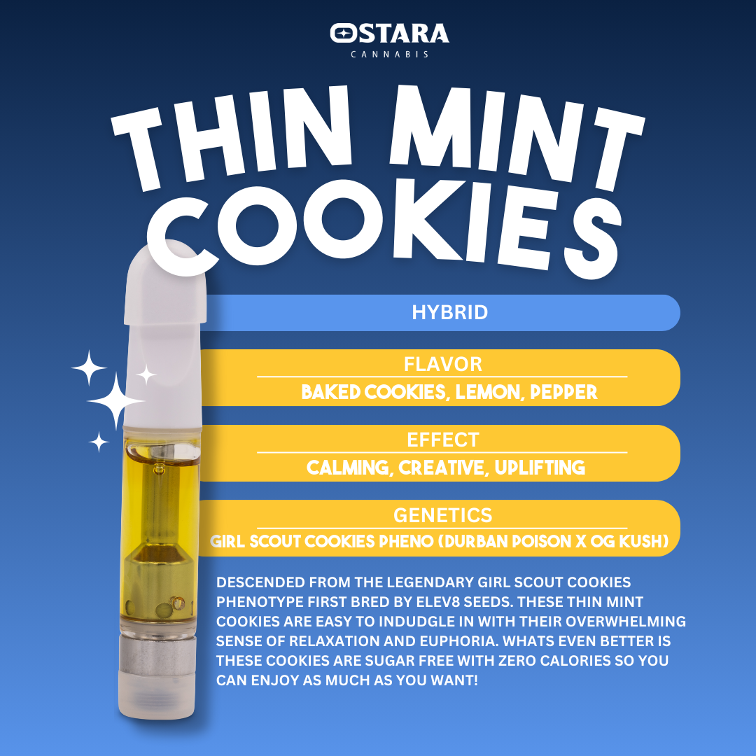 Photograph of product: Thin Mint Cookies | 1g | Vape Cartridge | Ostara