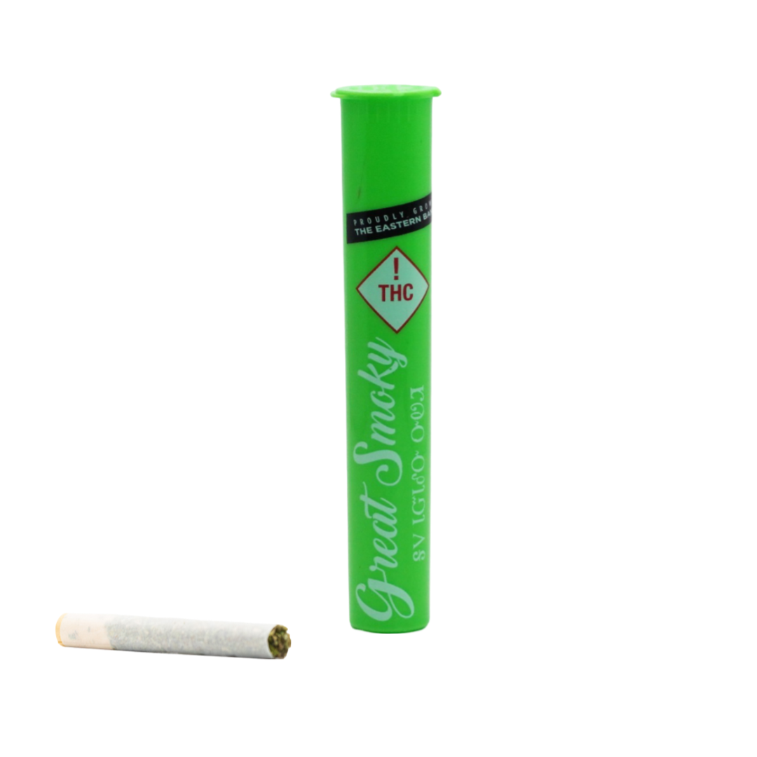 Photograph of product: Great Smoky | Poppin Bottles | Hybrid | 0.7 Pre-Roll [#166]