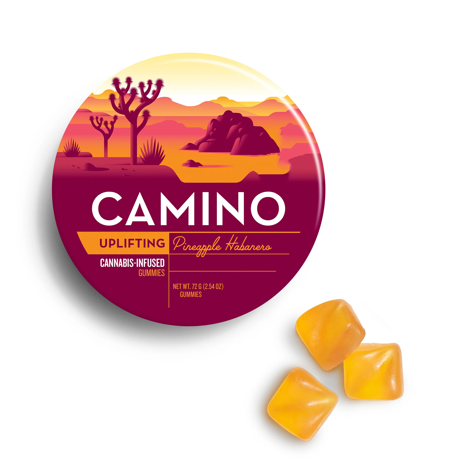 Photograph of product: Camino Pineapple Habanero Uplifting Gummies 200mg Rec