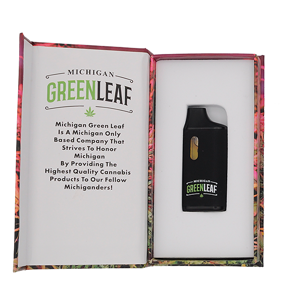 Photograph of product: Michigan Green Leaf | Sparty Green Apple | All in One Disposables | 1g