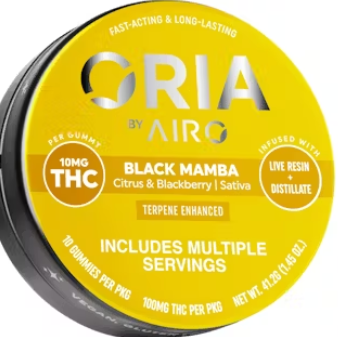 Photograph of product: Oria | Edible | Soft Lozenge | Black Mamba | 100mg - 10pk-Oui'd