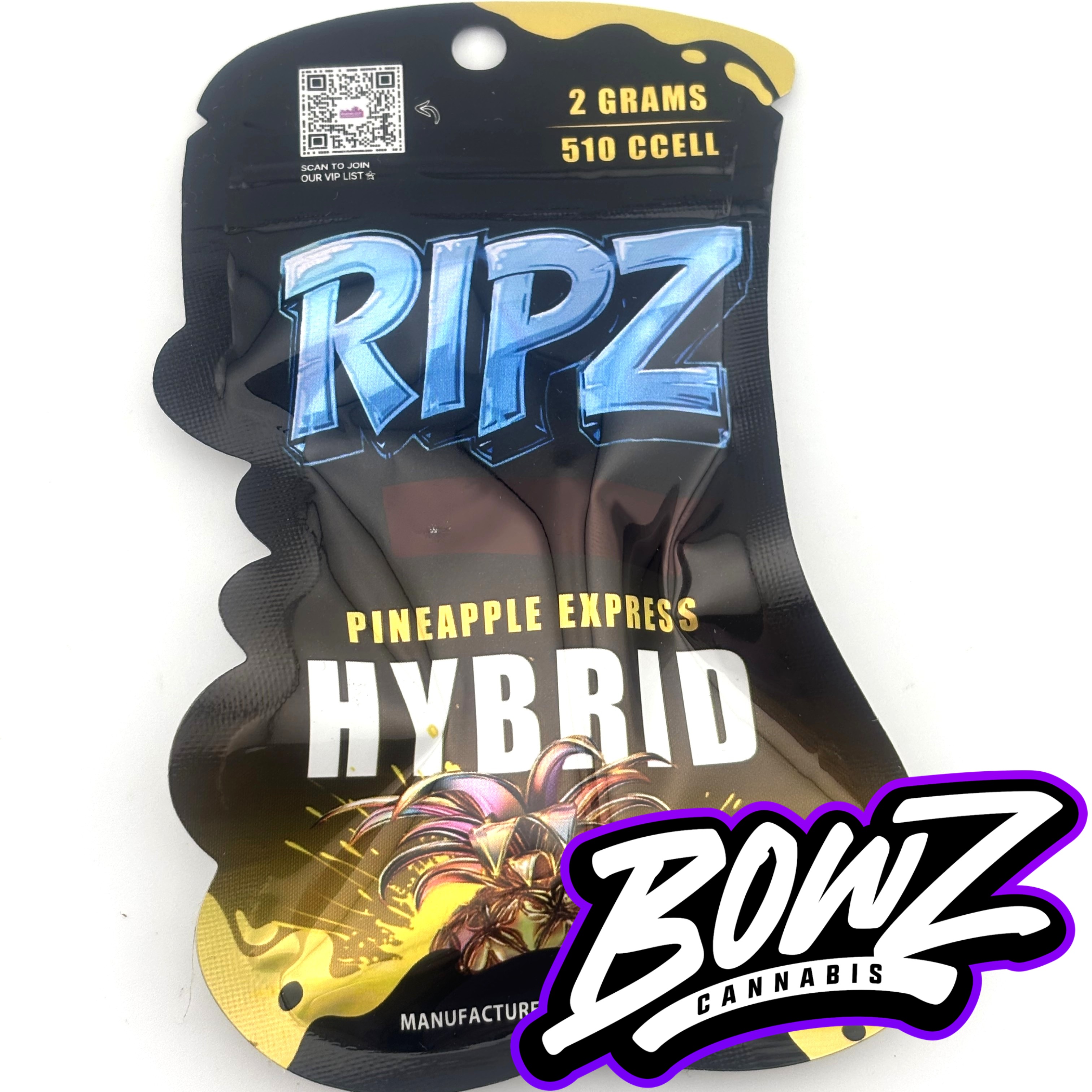 Photograph of product: Ripz - 510 Vape Cartridge - (2g) - Hybrid - **PINEAPPLE EXPRESS** (5/$40)