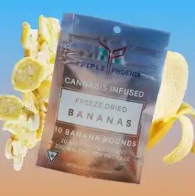 Photograph of product: Freeze Dried Bananas - 200mg by Triple Phoenix