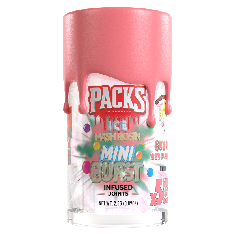 Photograph of product: Guava Bubblegum with Banana Cream (H) - Mini Bursts - Packwoods