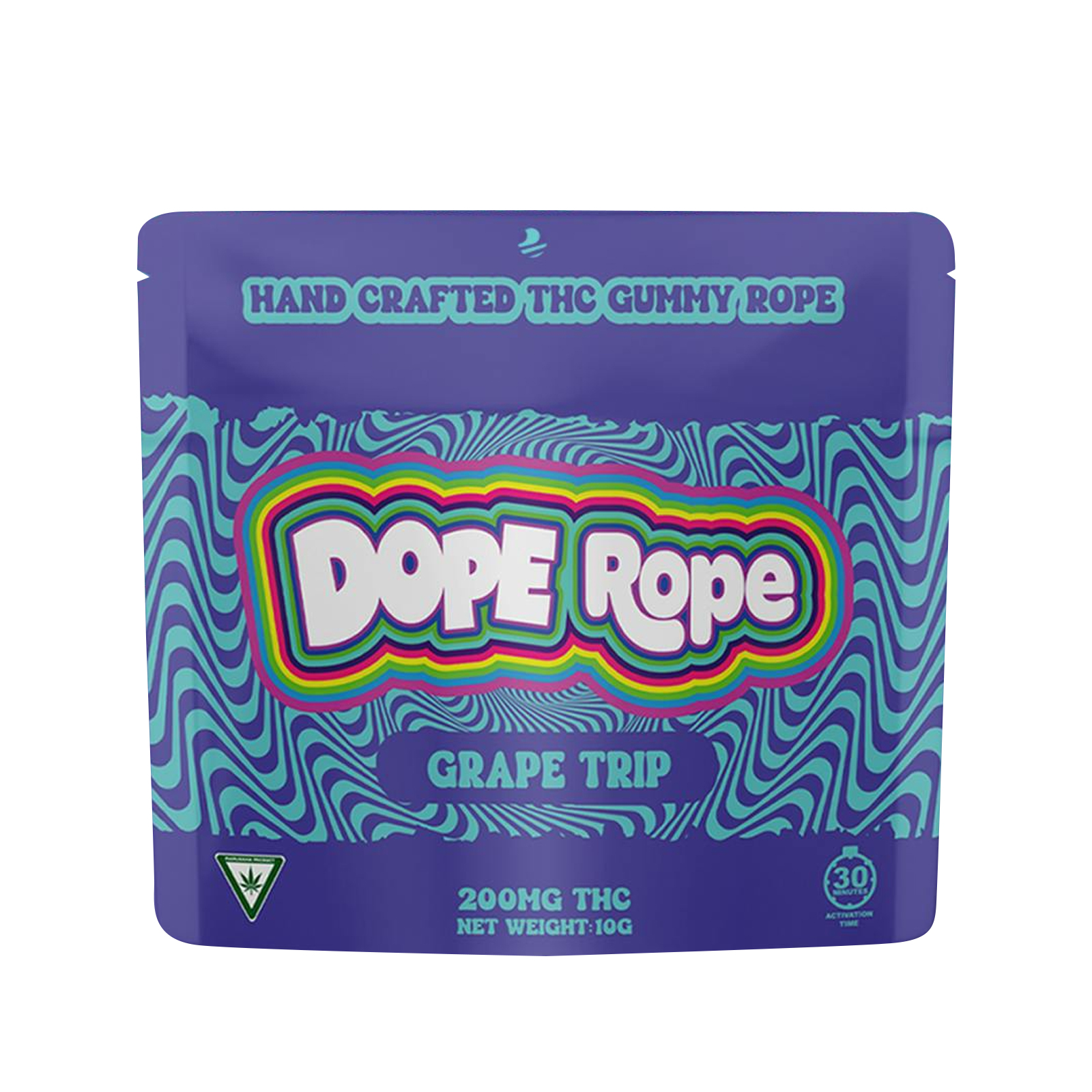 Photograph of product: Dope Rope Grape Trip Gummy Rope 200mg Rec