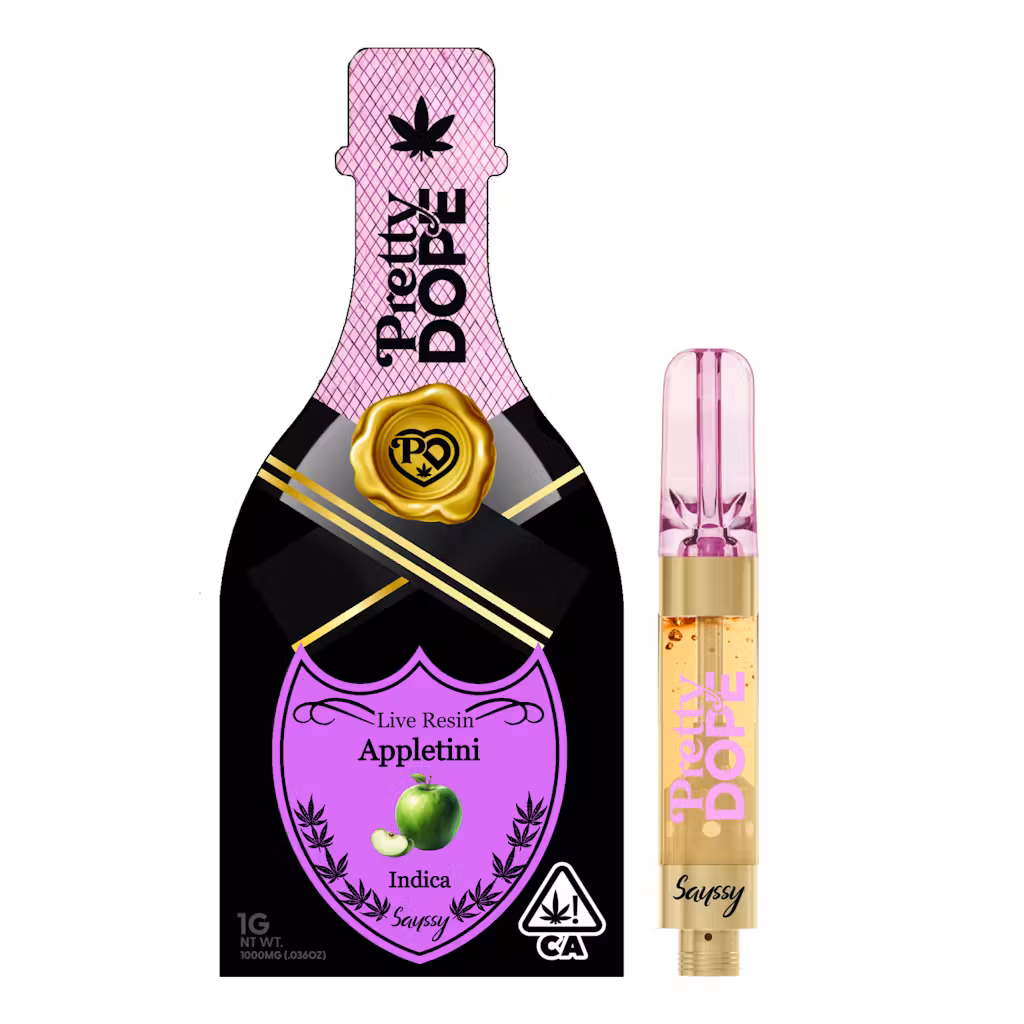Photograph of product: 1g Appletini (Oui'd) Live Resin Cartridge TH-oui:78% $25 or 2/$40
