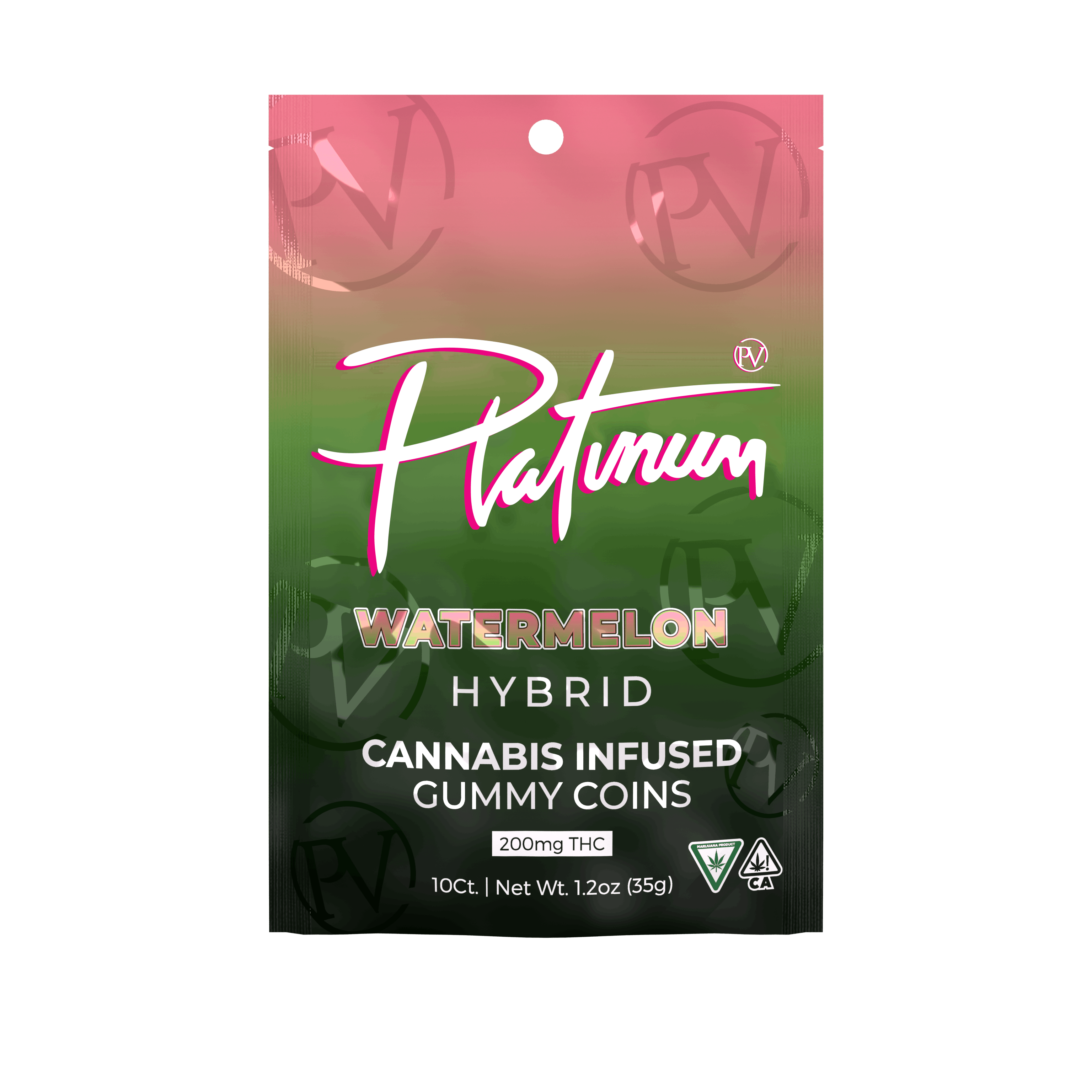 Photograph of product: Platinum Vape Live Resin Gummies Watermelon Rush 200mg