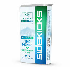 Photograph of product: Detroit Edibles - Sidekick Mints - Wintergreen Blast - 100mg
