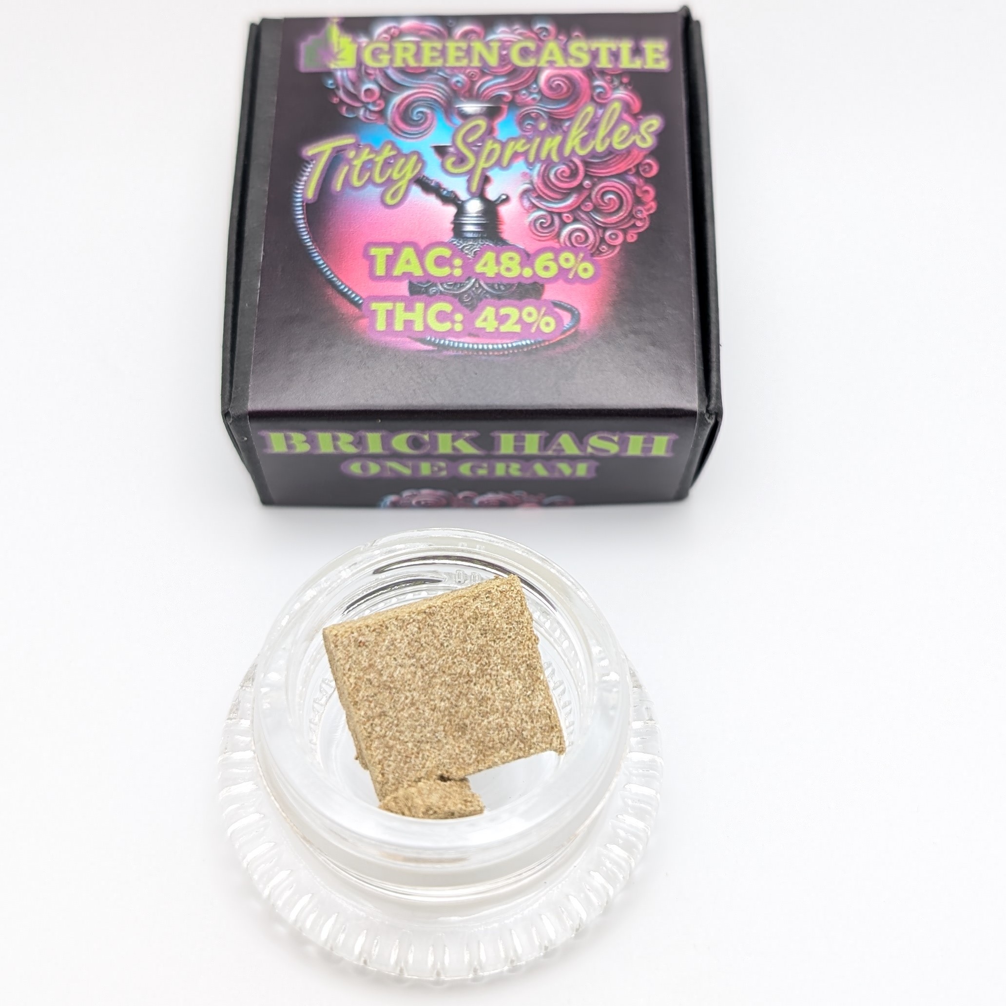 Photograph of Product: Titty Sprinkles 1g Brick Hash