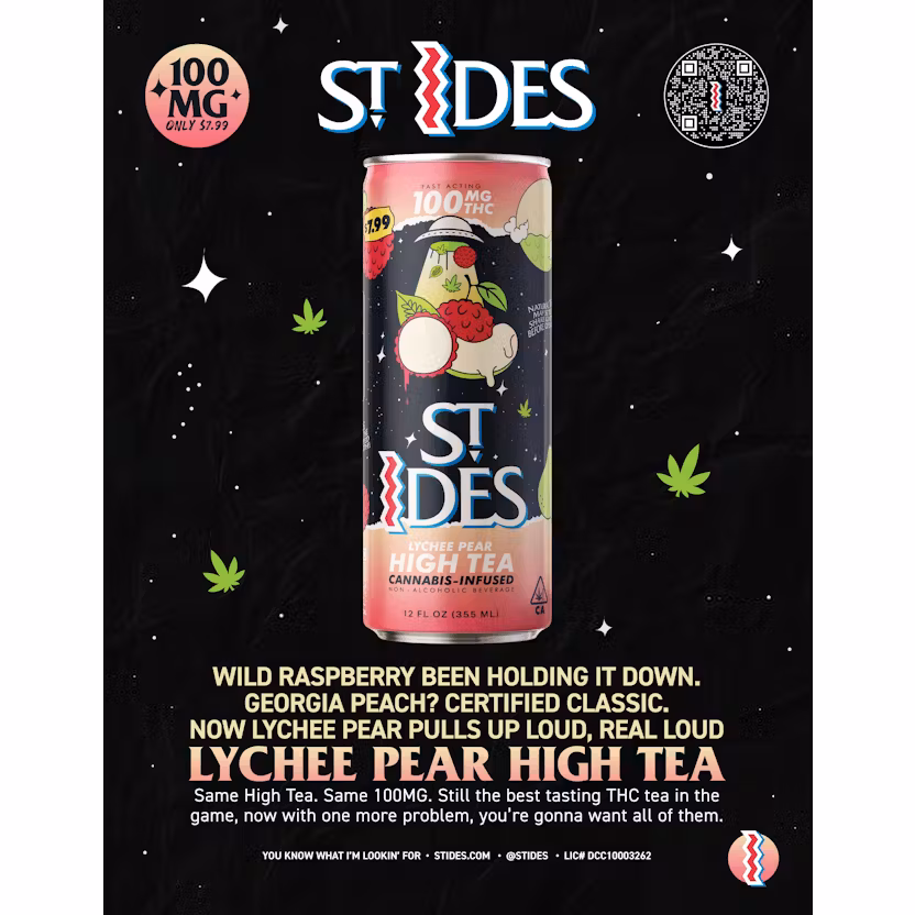 Photograph of product: St Ides - Pear Lychee High Tea - Drink 100mg