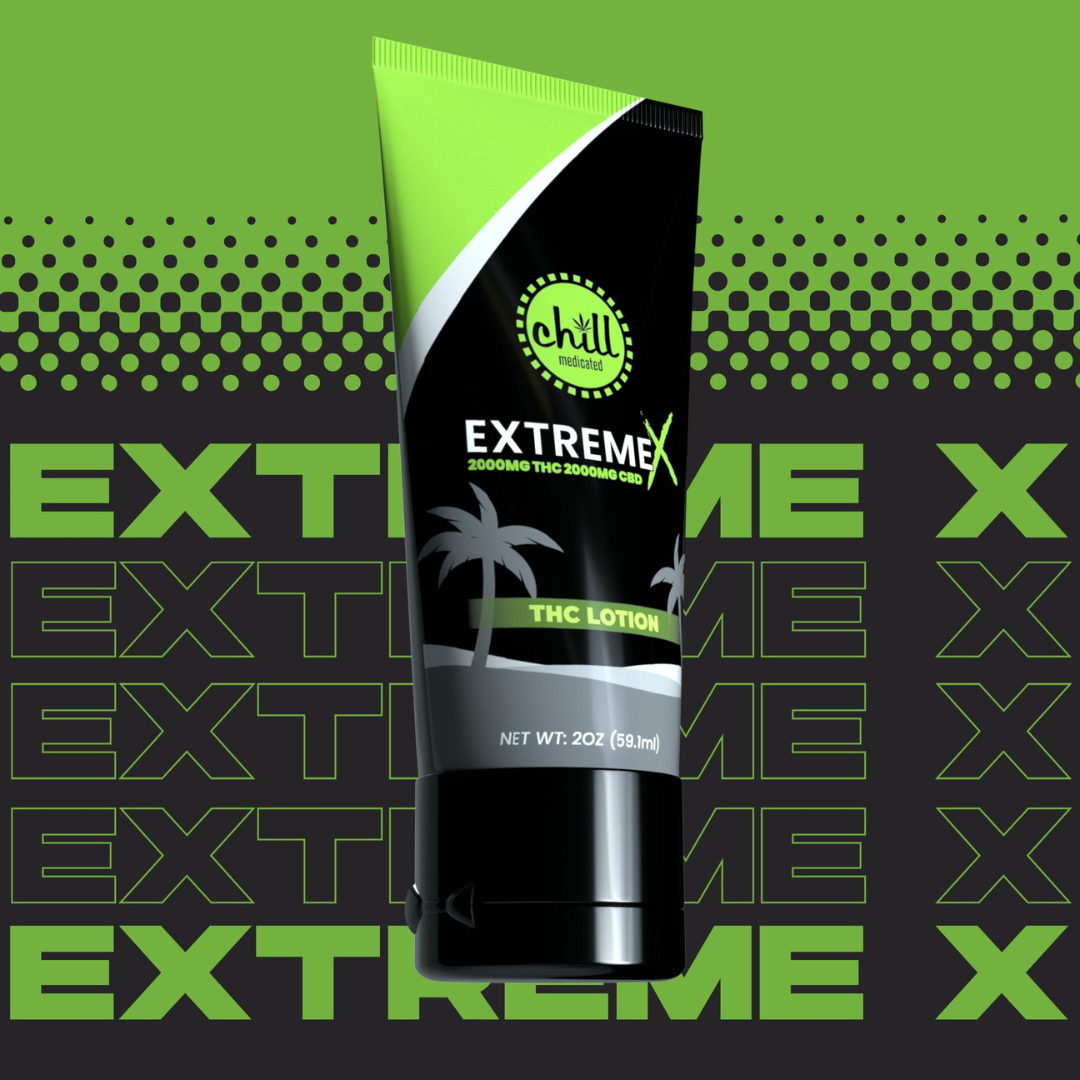 Photograph of product: Chill Medicated | 2000mg TH-oui:CBD 1:1 | EXTREME X Lotion Squeeze