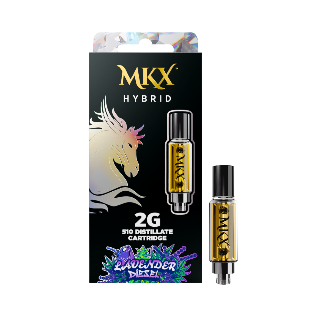 Photograph of product: MKX - 2 Gram 510 Thread Carts - Lavender Diesel - Hybrid