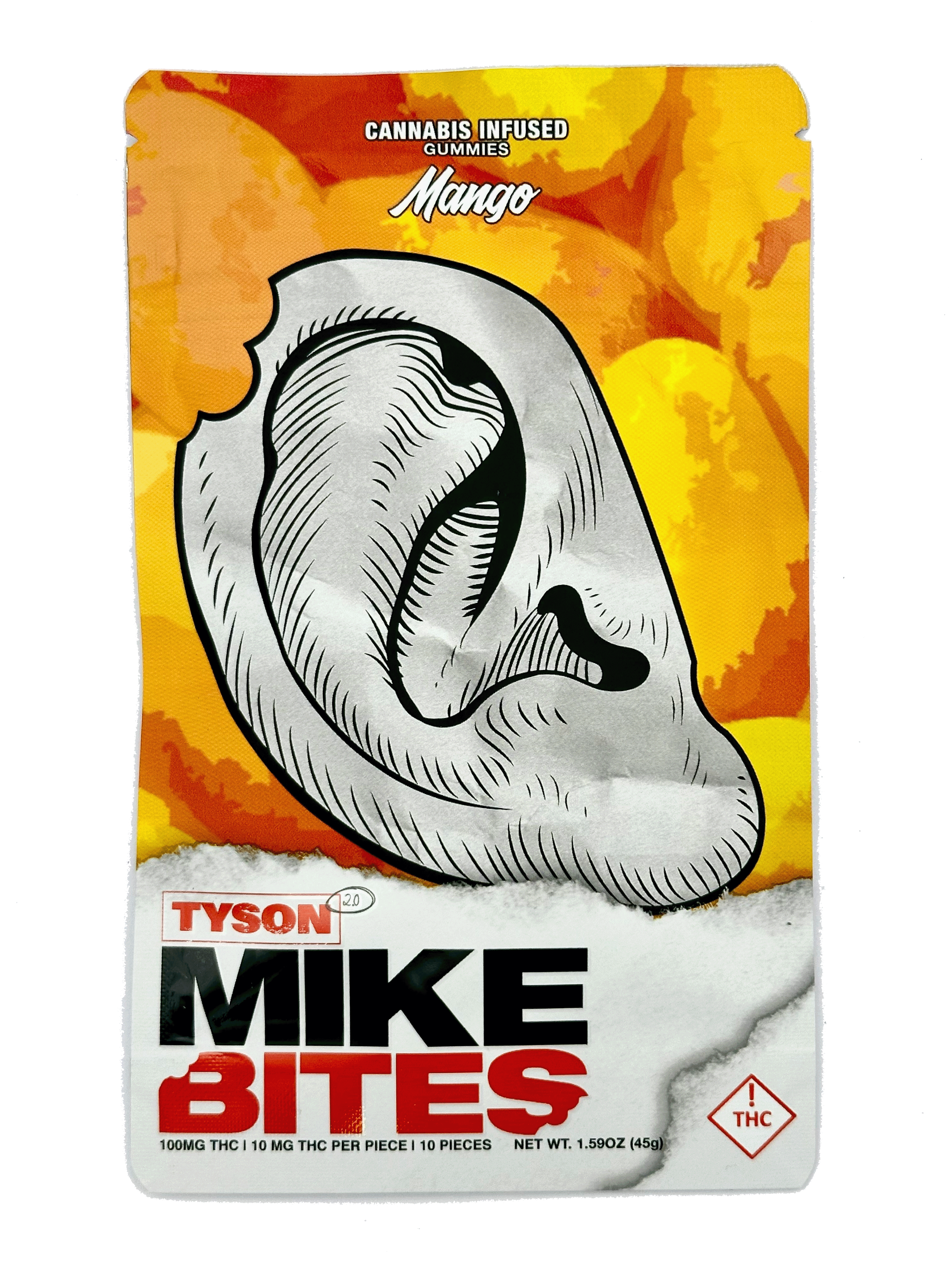 Photograph of product: T2.0 - Mike Bites - 100mg - Mango (I)