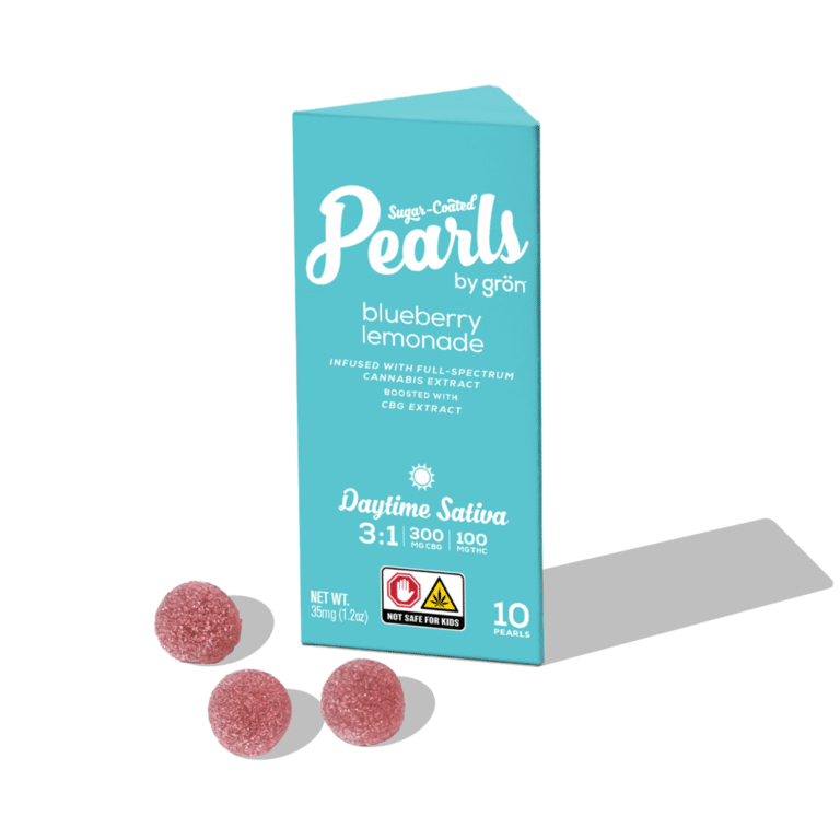 Photograph of product: Blueberry Lemonade: 3:1 CBG:TH-oui; Pearl Gummy - 10 Pack