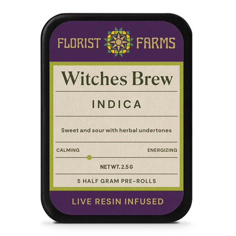 Photograph of product: Florist Farms | Witches Brew  | Infused Pre-Rolls | 5 Pack