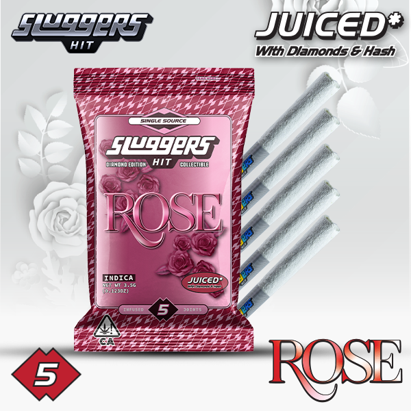 Photograph of product: 5pk - Rose' Diamonds and au chocolat Infused Pre-rolls | 0.7g