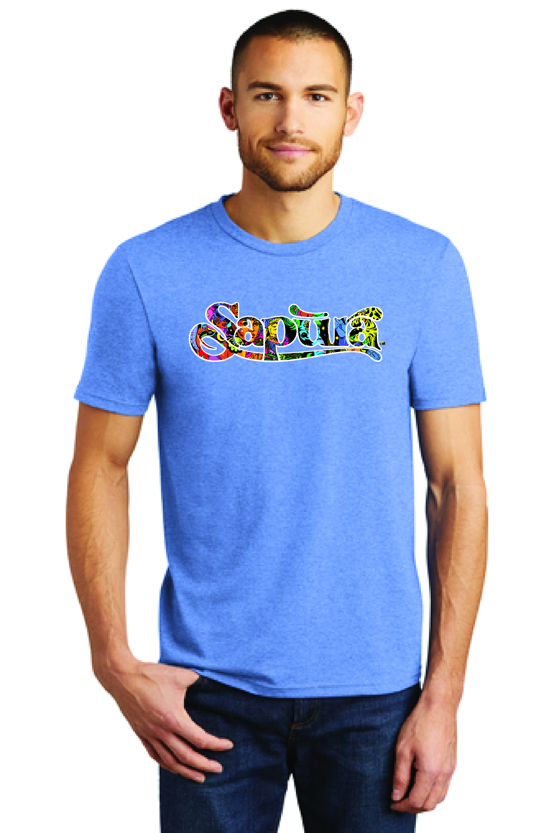 Photograph of product: Sapura Logo Blue T-Shirt (S-3XL)