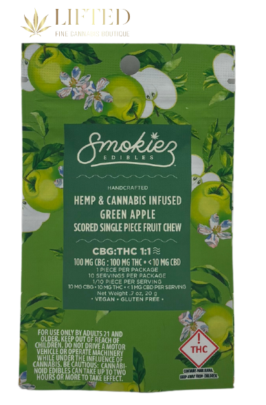 Photograph of product: SMOKIEZ SWEET GREEN APPLE SINGLE PIECE 100MG