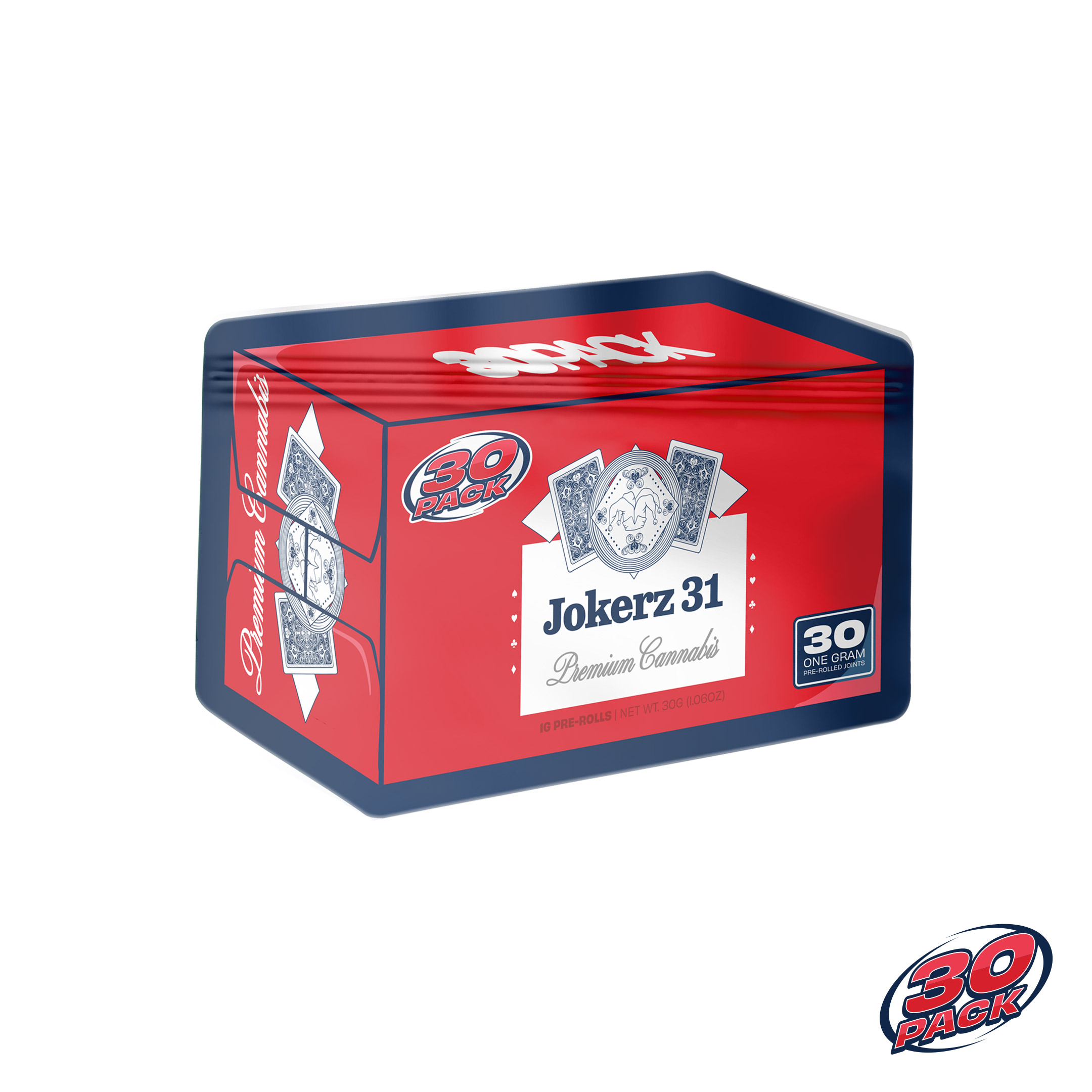 Photograph of product: 30 Pack | 1g Preroll 30pk | Jokerz 31