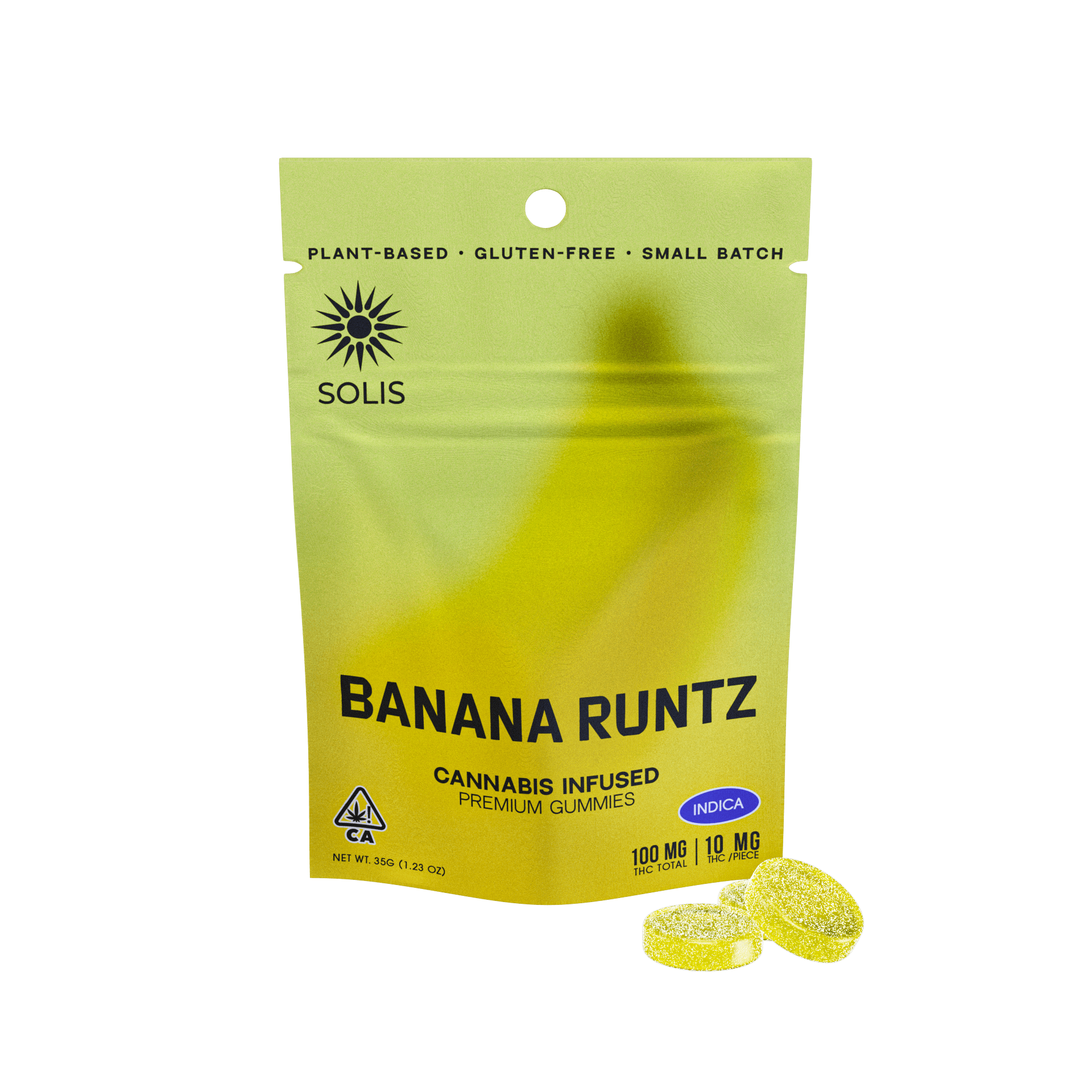 Photograph of product: BANANA RUNTZ (I) 100 MG