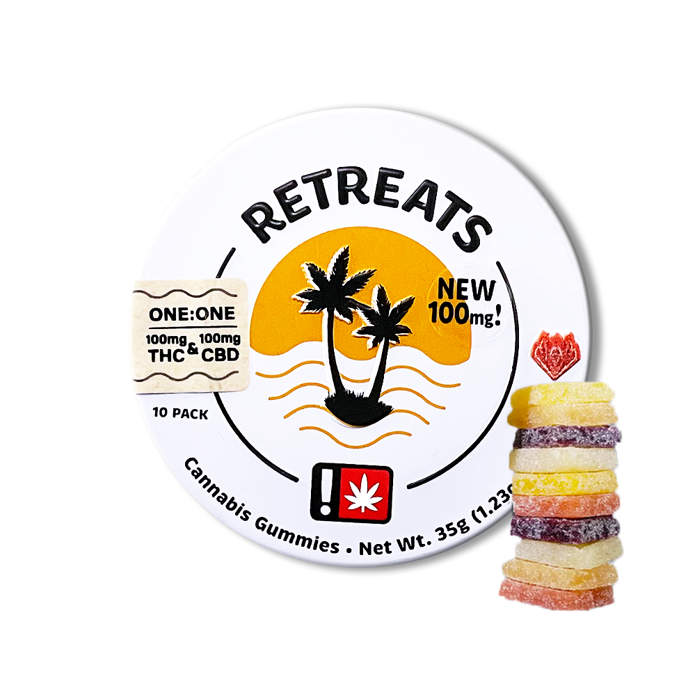 Photograph of product: Retreat 1:1 Gummies 10pk | 100mg
