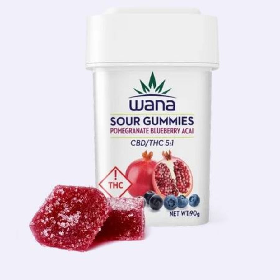 Photograph of product: Wana Pomegranate Blueberry Acai 5:1 (CBD+TH-oui) - Gummies | 20pk