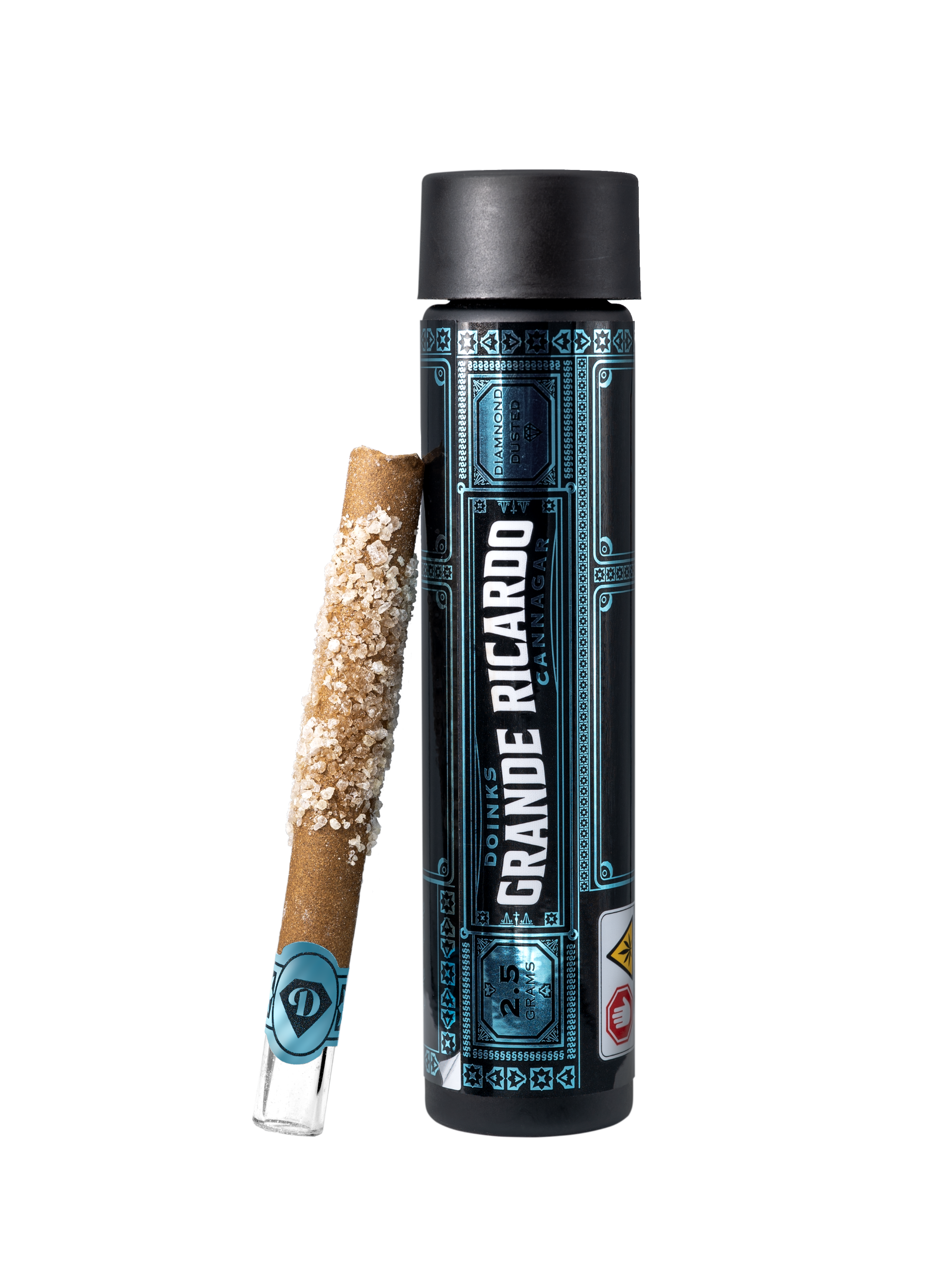 Photograph of product: Grande Ricardo | Orange Push Pop (I-H) Diamond Dusted Cannagar | 2.5g