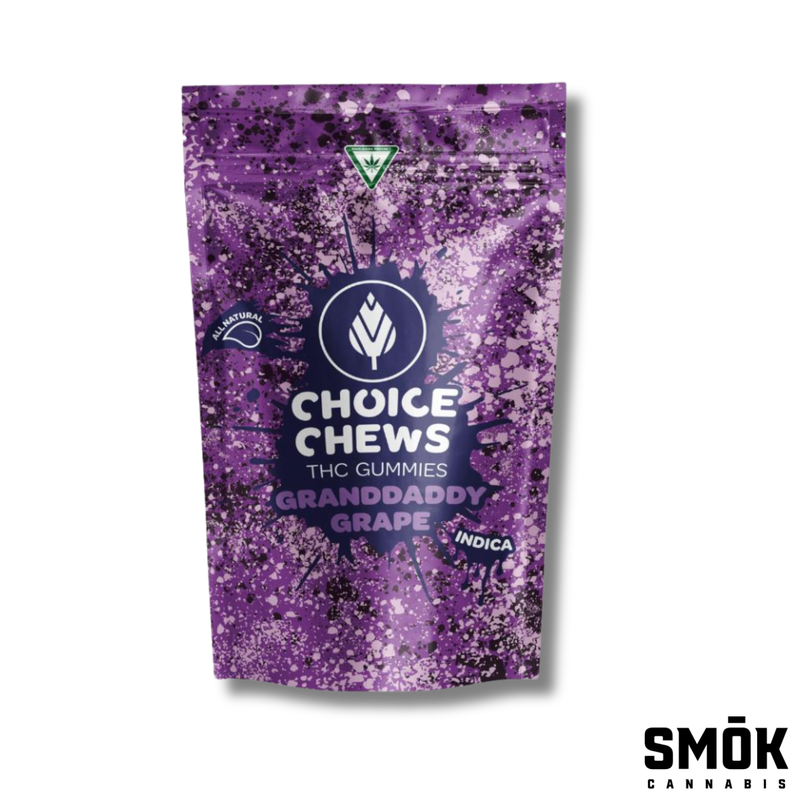 Photograph of product: Choice Chews Oui'd Granddaddy Grape 200mg