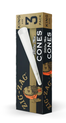 Photograph of product: 3pk | Unbleached King Size Cones | Zig Zag