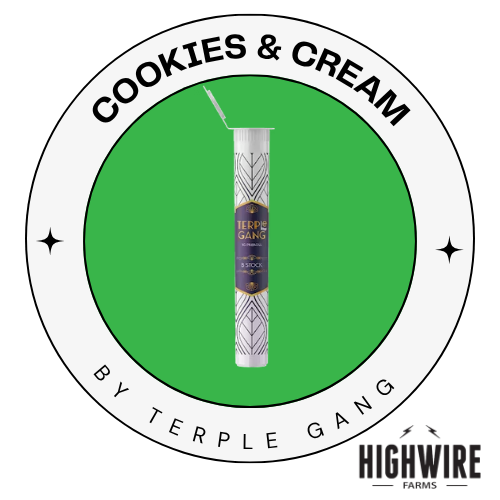 Photograph of product: Terple Gang Cookies & Cream Preroll 1g