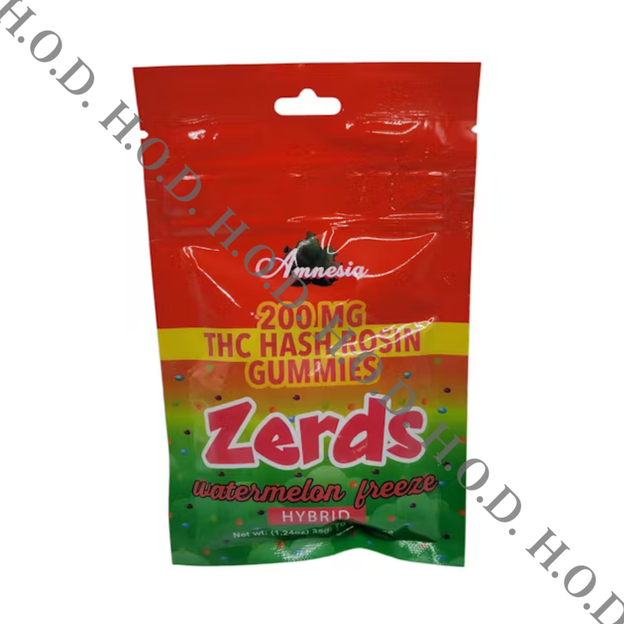 Photograph of product: Amnesia Watermelon Freeze au chocolat Rosin Gummies 200mg