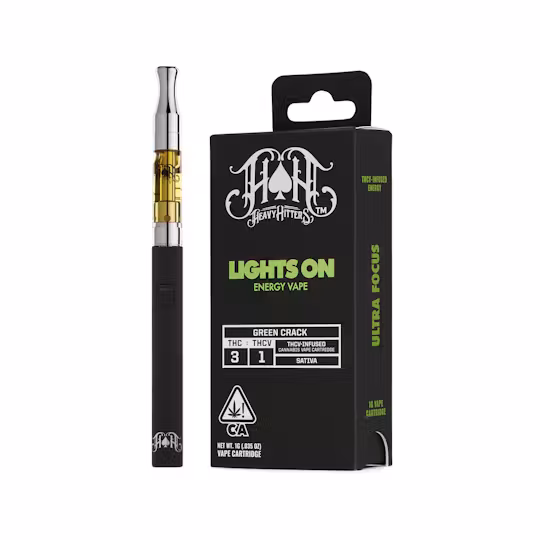 Photograph of product: Green Crack TH-ouiv  Strain - 1g Distillate Cartridge | Heavy Hitters