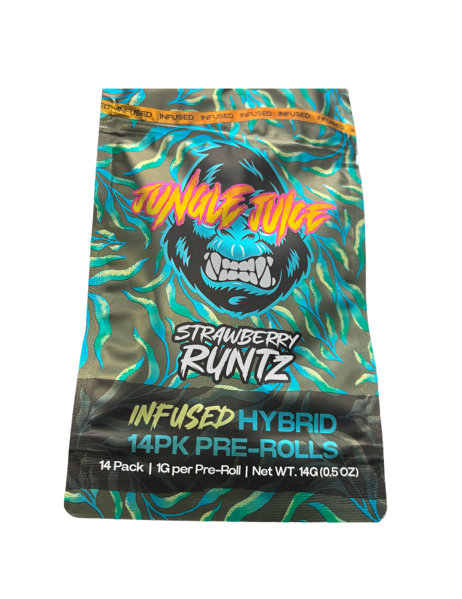 Photograph of Product: Infused Pre-Roll | 14pk | Strawberry Runtz | 14g | Jungle Juice