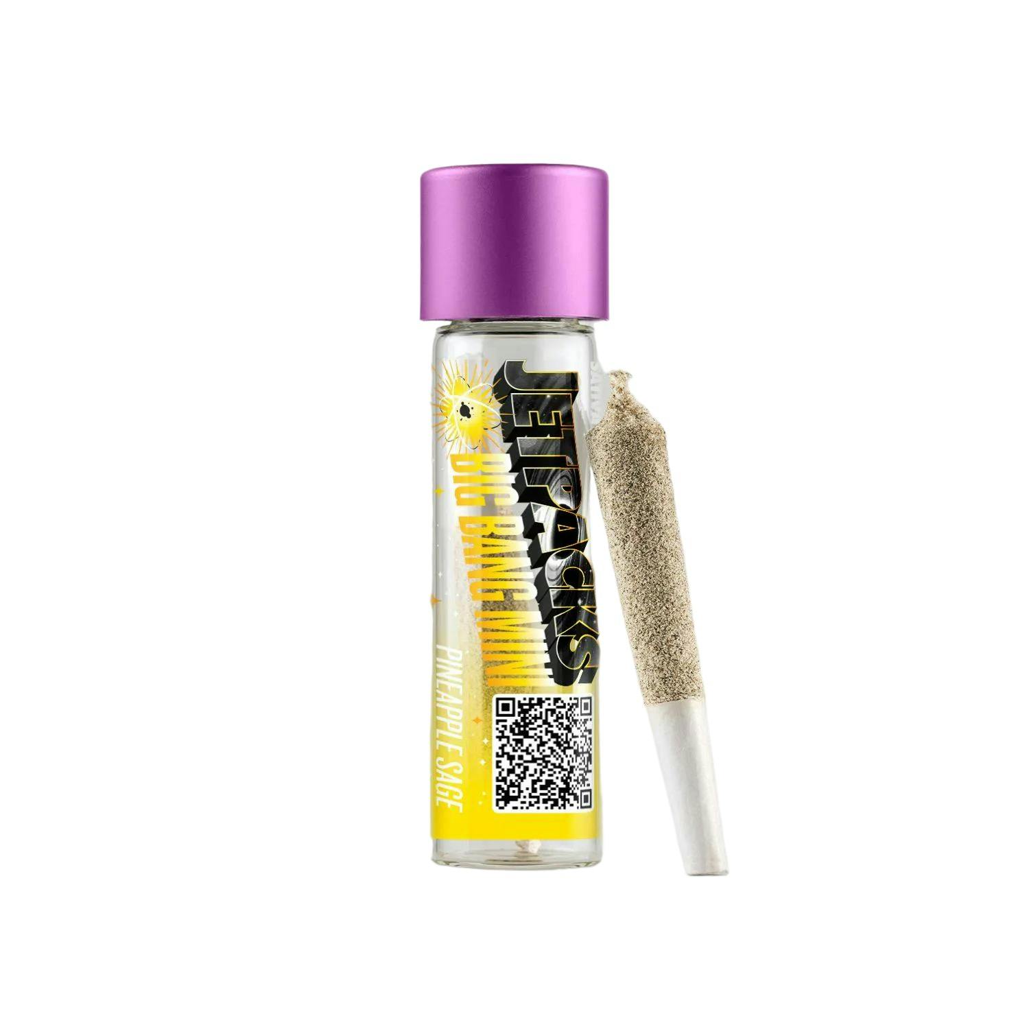 Photograph of product: Jetpacks Big Bang Mini Infused PreRoll - Pineapple Sage