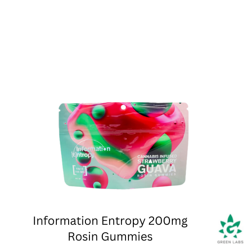 Photograph of product: (REC) Information Entropy 200mg Rosin Gummies - Strawberry Guava