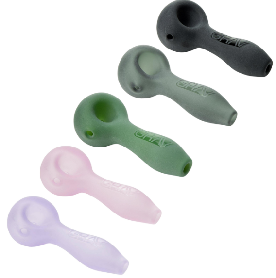 Photograph of product: GRAV - Sandblasted Spoon Pipe - Pink