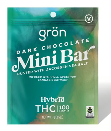 Photograph of product: Grn | Dark Chocolate Mini Bar | 100mg