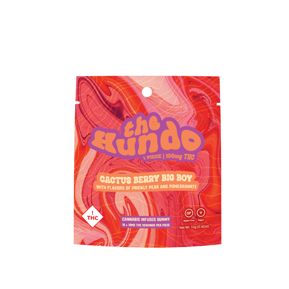 Photograph of product: The Hundo Gummy Cactus Berry Big Boy - 100MG