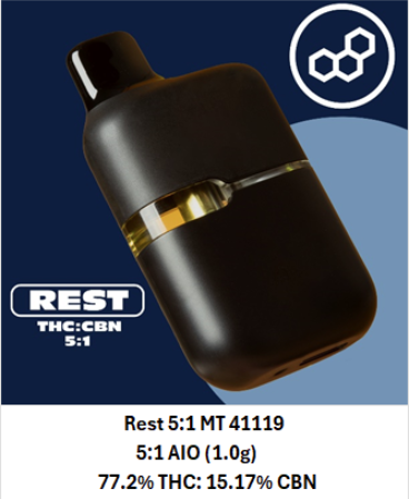 Photograph of product: Rest TH-oui:CBN 5:1 Mini Tank 1g (C0040001119)