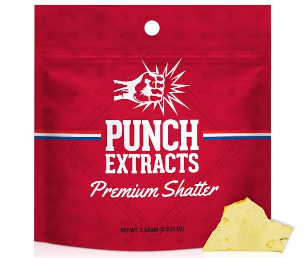 Photograph of product: Kush Rocks 1g BHO Shatter - 