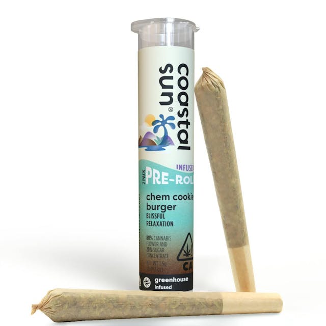 Photograph of product: Chem Cookie Burger| Infused 2pk 0.75g| Pre-Rolls 1.5g